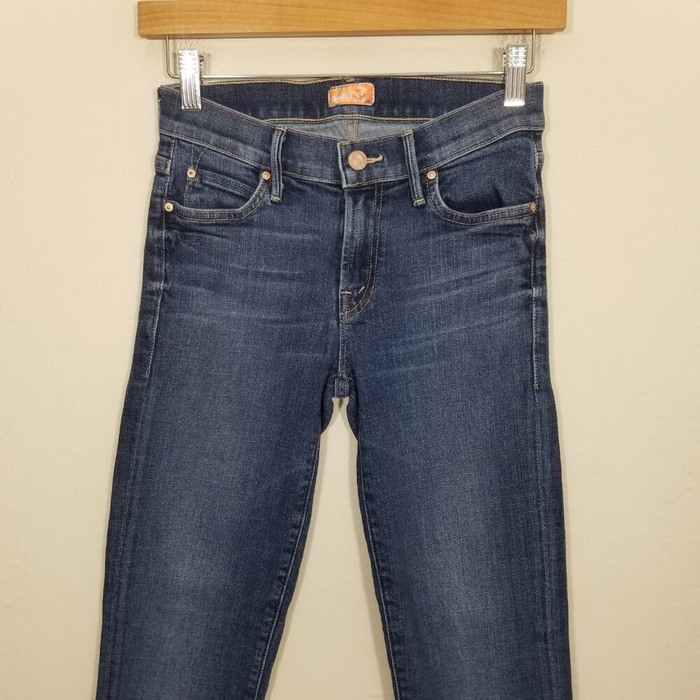 Mother Rascal Ankle Snippet Stretch Jeans Blue Si… - image 2